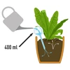 Bolas de irrigação para plantas, brancas translúcidas com rolha, 400ml, 4 peças - 5 