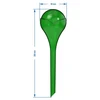 Bolas de irrigação para plantas, verdes transparentes, 400 ml, 2 unid. - 6 