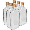Butelka Piersiówka 500 ml z zakrętką, 6 szt. - 6 butelka 500 ml, piersiówka, butelka do nalewki, butelka do alkoholu, butelka pół litra, zestaw butelek