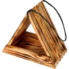 Comedouro de madeira para pássaros - triangular - 2 