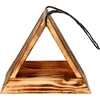Comedouro de madeira para pássaros - triangular - 4 