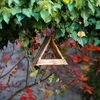 Comedouro de madeira para pássaros - triangular - 11 