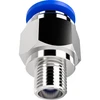 Conjunto de conector de encaixe + válvula de esfera + bico - 6 