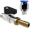 Conjunto de conector de encaixe + válvula de esfera + bico - 9 