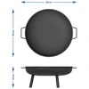Conjunto fogueira diâmetro 58 cm e atiçador-suporte para caldeirão ou tampa de panela de ferro fundido - 8 