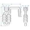 Dama 5L com rolha, tubo horizontal e tampa - 10 