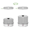 Desidratador para cogumelos, frutas, vegetais e ervas com regulação de temperatura, 240W, transparente - 10 