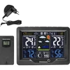 Estação meteorológica RCC, DCF – eletrônica, iluminada, sem fio, sensor, preta - 2 
