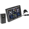 Estação meteorológica RCC, DCF – eletrônica, iluminada, sem fio, sensor, preta - 4 