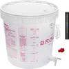 Fermentador para cerveja com borbulhador, torneira, termómetro e redutor de sedimentos ['kit para cerveja', ' fermentação da cerveja', ' fermentador com torneira', ' borbulhador', ' redutor de sedimentos', ' temperatura de fermentação', ' termómetro cervejeiro', ' balde de fermentação', ' fermentador', ' cerveja caseira']