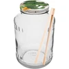 Frasco 1,5 L, fi 82/6 com tampa colorida + pinças  - 1 