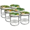 Frasco 350 ml com tampa e prensa - 6 unid. - 10 