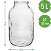 Frasco 5 L fi 100, sem tampas, 6 peças - 9 