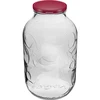 Frasco 5L com ornamento tampa bordô fi 100  - 1 