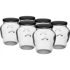 Frasco Ânfora 580 ml (fi 82) com tampa preta 6 unid. - 8 