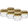 Frasco baixo 200ml - com tampa dourada fi 82/6, 6 peças  - 1 