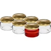 Frasco baixo 200ml - com tampa dourada fi 82/6, 6 peças - 2 