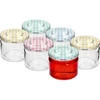 Frasco baixo 330ml - com tampa colorida fi 82/6, 6 peças - 2 