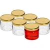 Frasco baixo 330ml - com tampa dourada fi 82/6, 6 peças - 2 