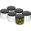 Frasco baixo 330ml - com tampa preta fi 82/6, 6 peças - 3 