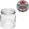 Frasco com capacidade de 212 ml, com tampas coloridas ø 66. - 10 