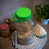 Frasco de vidro 8 L, com pinças - 7 