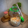 Frasco de vidro 8 L, com pinças - 8 