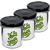 Frasco simples 346ml fi 82 com impressão colorida "Yum Yum" e tampa preta, 3 peças - 2 