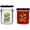 Frasco simples 346ml fi 82 com impressão colorida "Yum Yum" e tampa preta, 3 peças - 4 