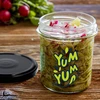 Frasco simples 346ml fi 82 com impressão colorida "Yum Yum" e tampa preta, 3 peças - 8 