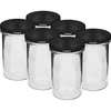 Frasco simples 545ml (fi 82) - com tampa preta, 6 unid. - 12 