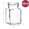 Frasco TO 150 ml Quatro cantos fi 53 tampa - 6 pcs. - 6 