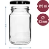 Frasco TO 190ml com tampa colorida fi 53 - 8 unid. - 8 
