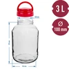 Frasco TO 3 L e tampa fi 100 com alça - 6 