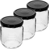 Frasco TO 425ml com impressão "Delícia Caseira" e tampa preta fi 82 - 3 peças - 2 