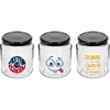 Frasco TO 580ml fi 82 com impressão colorida e tampa preta, 3 peças.  - 1 