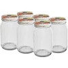 Frasco TO 900 ml com tampa colorida fi82/6 - 6 unid.  - 1 