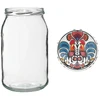 Frasco TO 900 ml com tampa colorida fi82/6 - 6 unid. - 9 