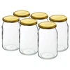 Frasco TO 900 ml com tampa dourada fi 82/6 - 6 unid. - 2 