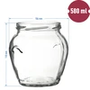 Frasco TO Ânfora 580 ml com tampa colorida fi82/6-6un. - 6 