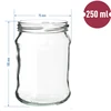 Frasco TO Ćwiartka 250 ml com tampa fi 66 - 6 peças - 6 