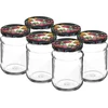 Frasco TO Ćwiartka 250 ml com tampa fi 66 - 6 un. ['frascos com tampas', ' frascos twist-off', ' para compotas', ' para doces', ' para sumos de fruta caseiros', ' para conservas', ' para saladas', ' tampas decorativas']