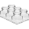 Frasco twist off 120ml - Quatro cantos fi 53 com tampa preta, 6un - 3 