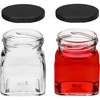 Frasco twist off 120ml - Quatro cantos fi 53 com tampa preta, 6un - 5 
