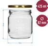 Frasco Twist-off 425ml com impressão 'Home Made' e tampa, 3 peças - 6 