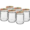 Frasco twist off 500 ml com tampa colorida fi82/6 - 6 unid.  - 1 