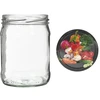 Frasco twist off 500 ml com tampa colorida fi82/6 - 6 unid. - 6 