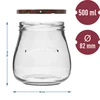Frasco twist-off 500ml "Ânfora Invertida" com tampa colorida fi 82/6, 6 unidades - 10 