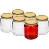 Frasco twist-off, gordinho 580ml com tampa dourada fi82/6, 6 peças. - 2 