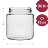 Frasco twist-off, grosso 580ml com tampa bordô fi82/6, 6 peças - 5 